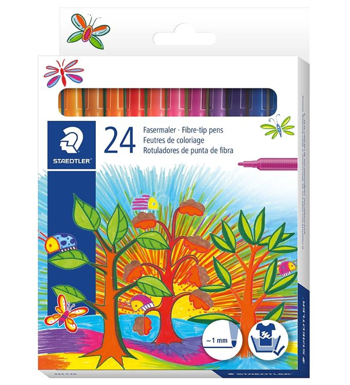 Staedtler Tuscher - 24 stk. - Noris Fiberpenne - 1 mm