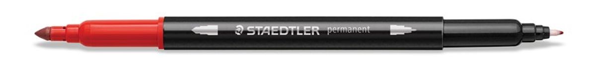 STAEDTLER Twin-tip permanente duo tusser, 18 stk.