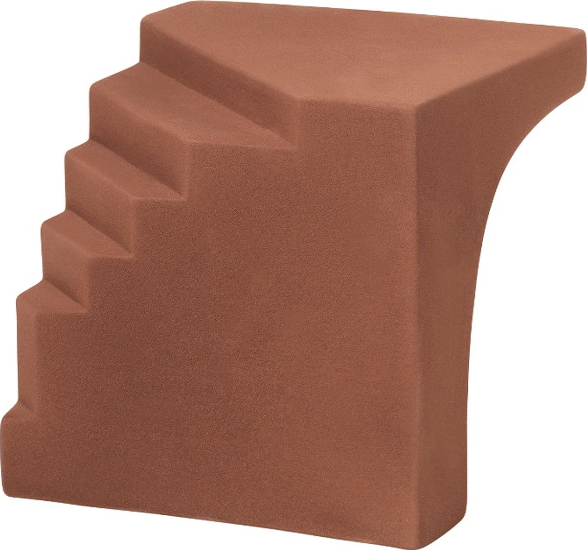 Stair, Skulptur, rød, H27x22x44 cm, terracotta