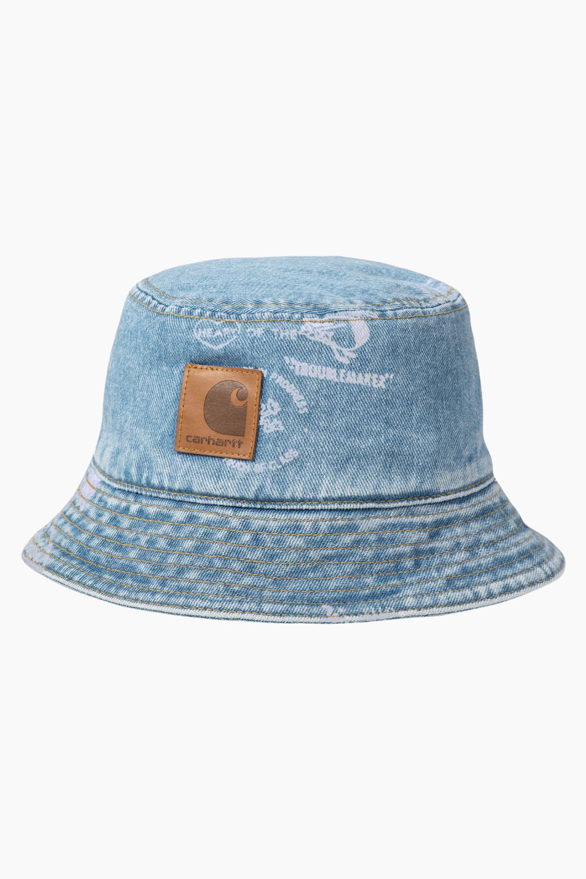 Stamp Bucket Hat - Stamp Print (Blue Bleached) - Carhartt WIP - Blå M/L