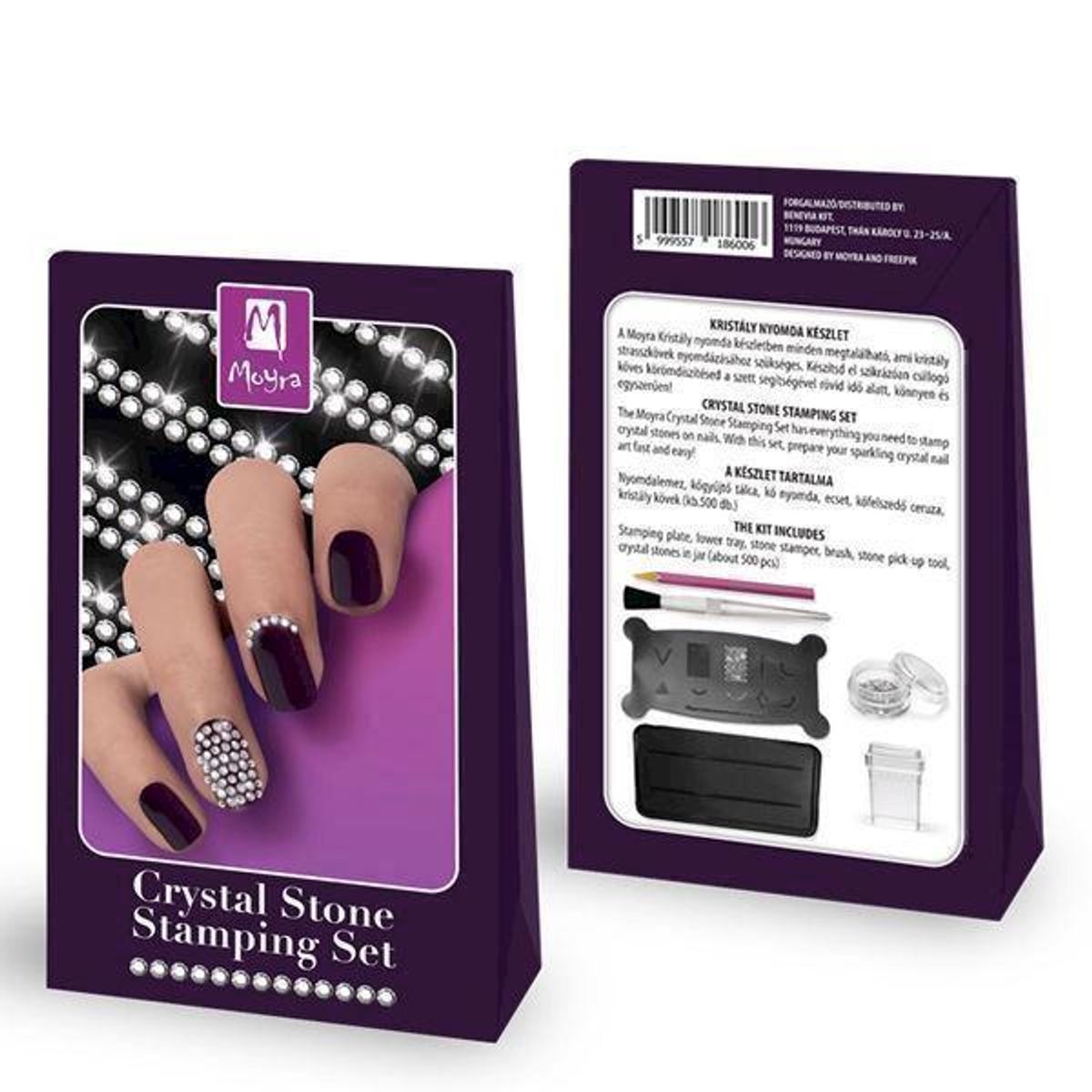 Stamp med krystaller, Crystal stone Stamping set, Moyra