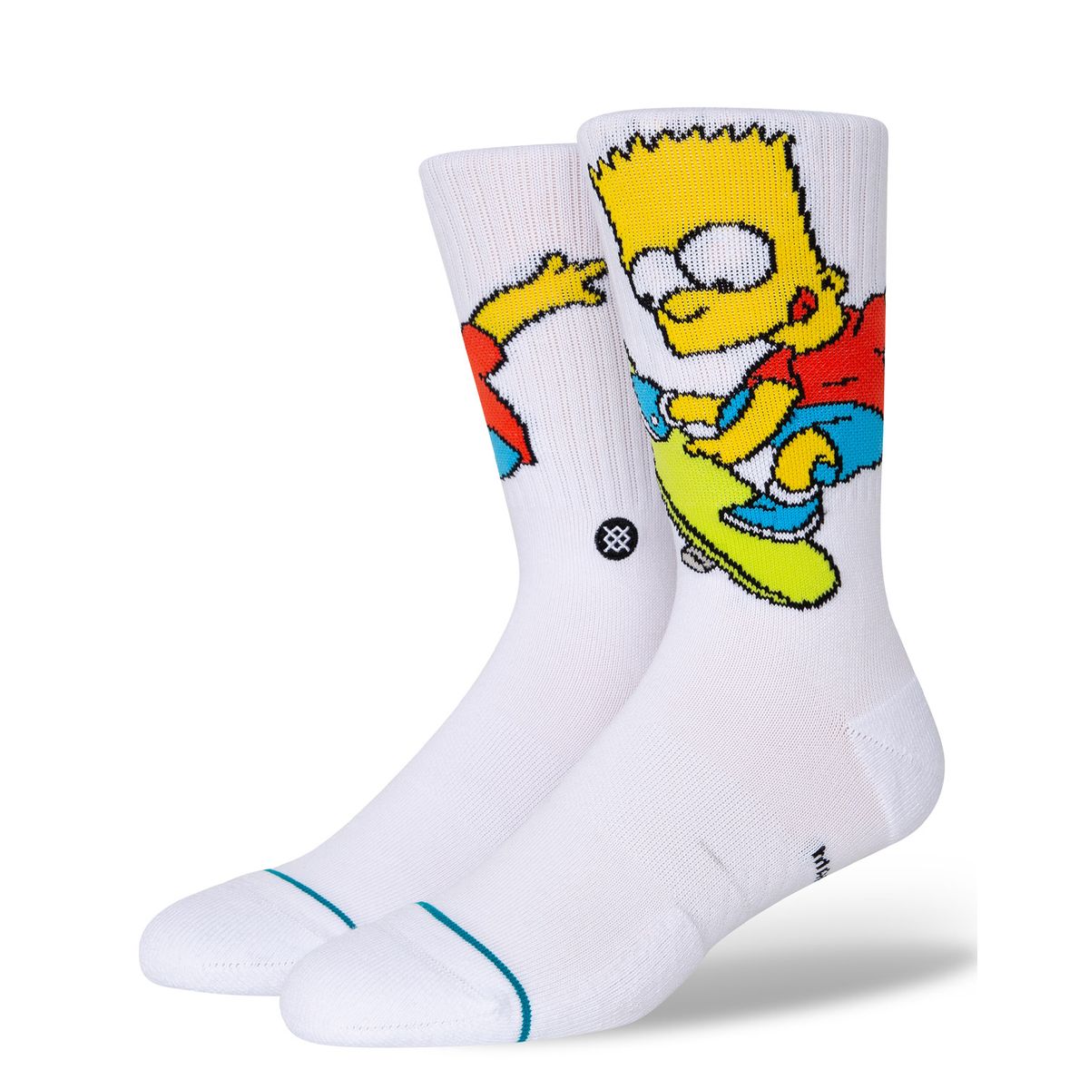 Stance Bart Simpson Crew Sokker Hvid