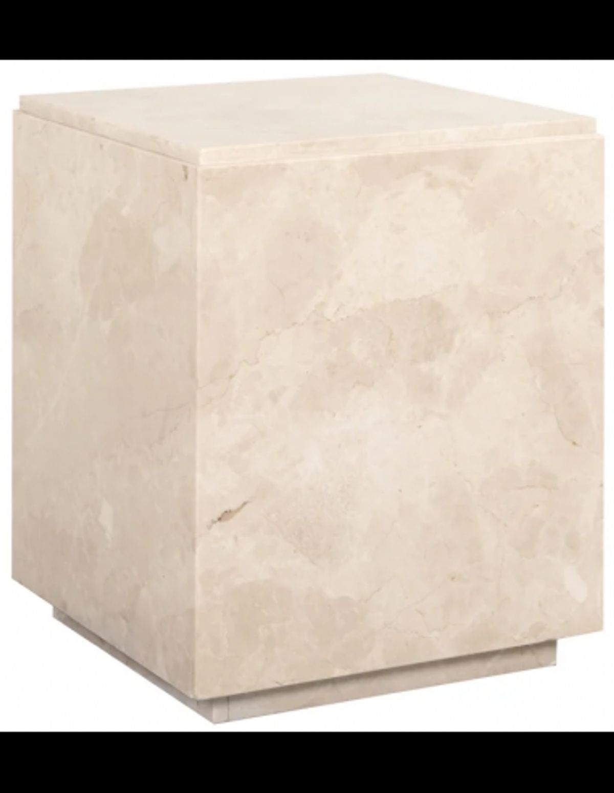 Stanford sidebord i marmor 45 x 45 cm - Beige marmor