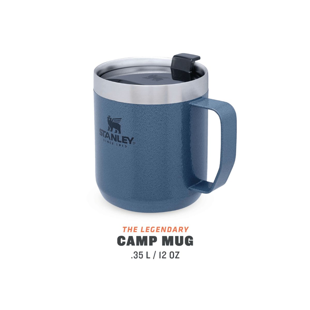 Stanley termokop med låg | Stanley Legendary Camp Mug .35L - Hammertone lake