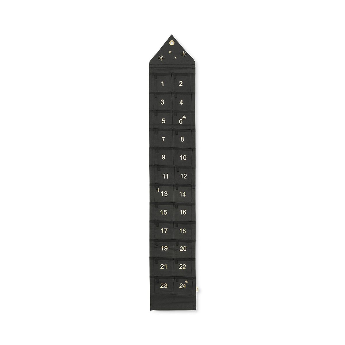 Star Christmas Calendar, Narrow fra Ferm Living (Dark Green/Gold)