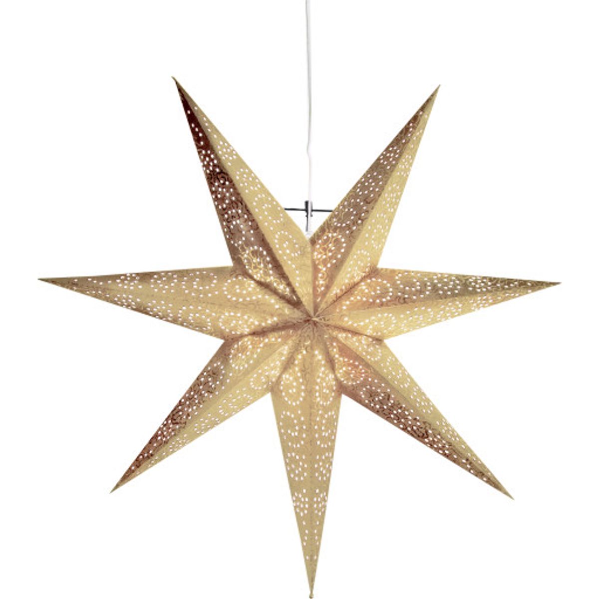 Star Trading Antique julestjerne med lys, 60 cm, guld