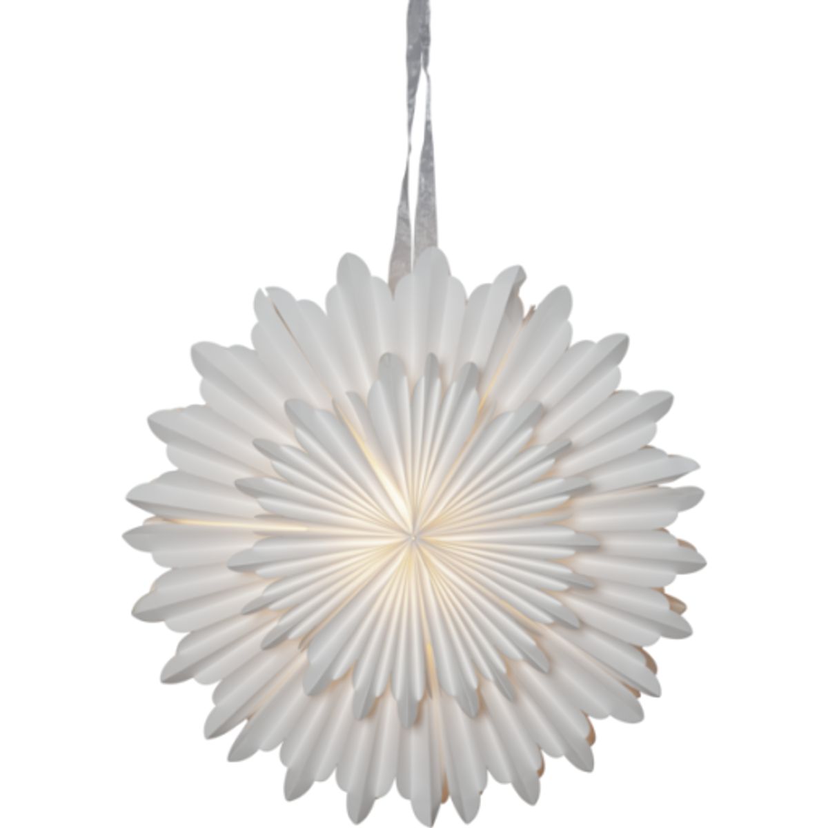 Star Trading Crystal julestjerne med lys, 50 cm, hvid