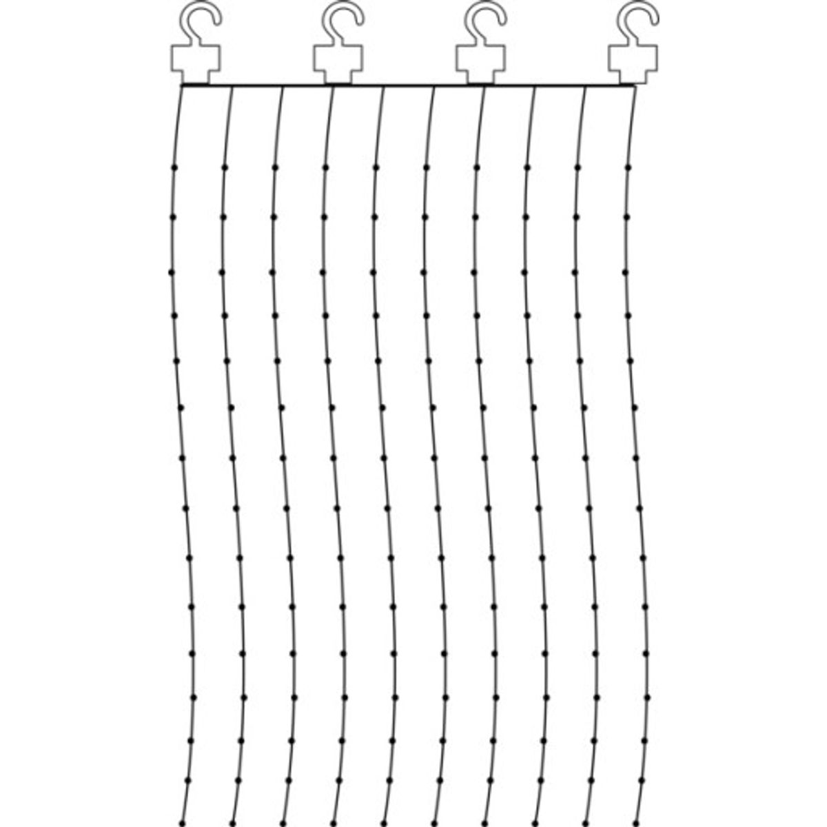 Star Trading Dew Drop lysnet til ophæng, 1x2 m