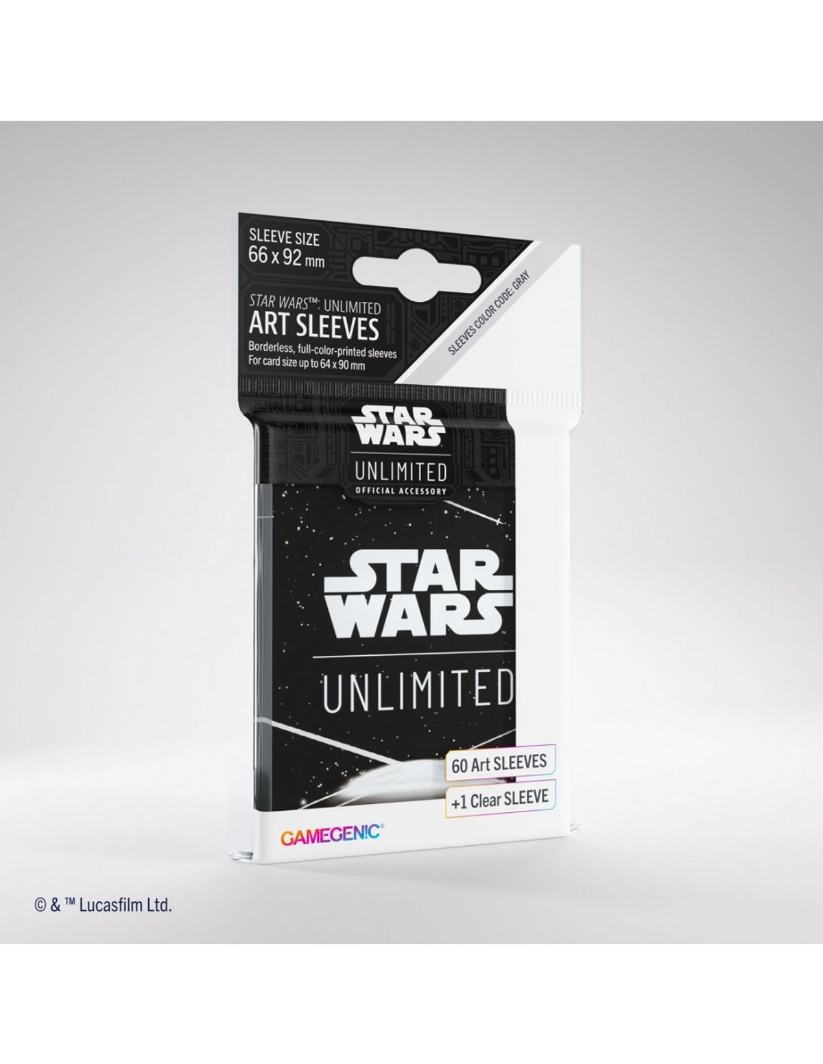 Star Wars Unlimited Art Sleeves, Card Back White - 60 stk - plastiklommer - Gamegenic