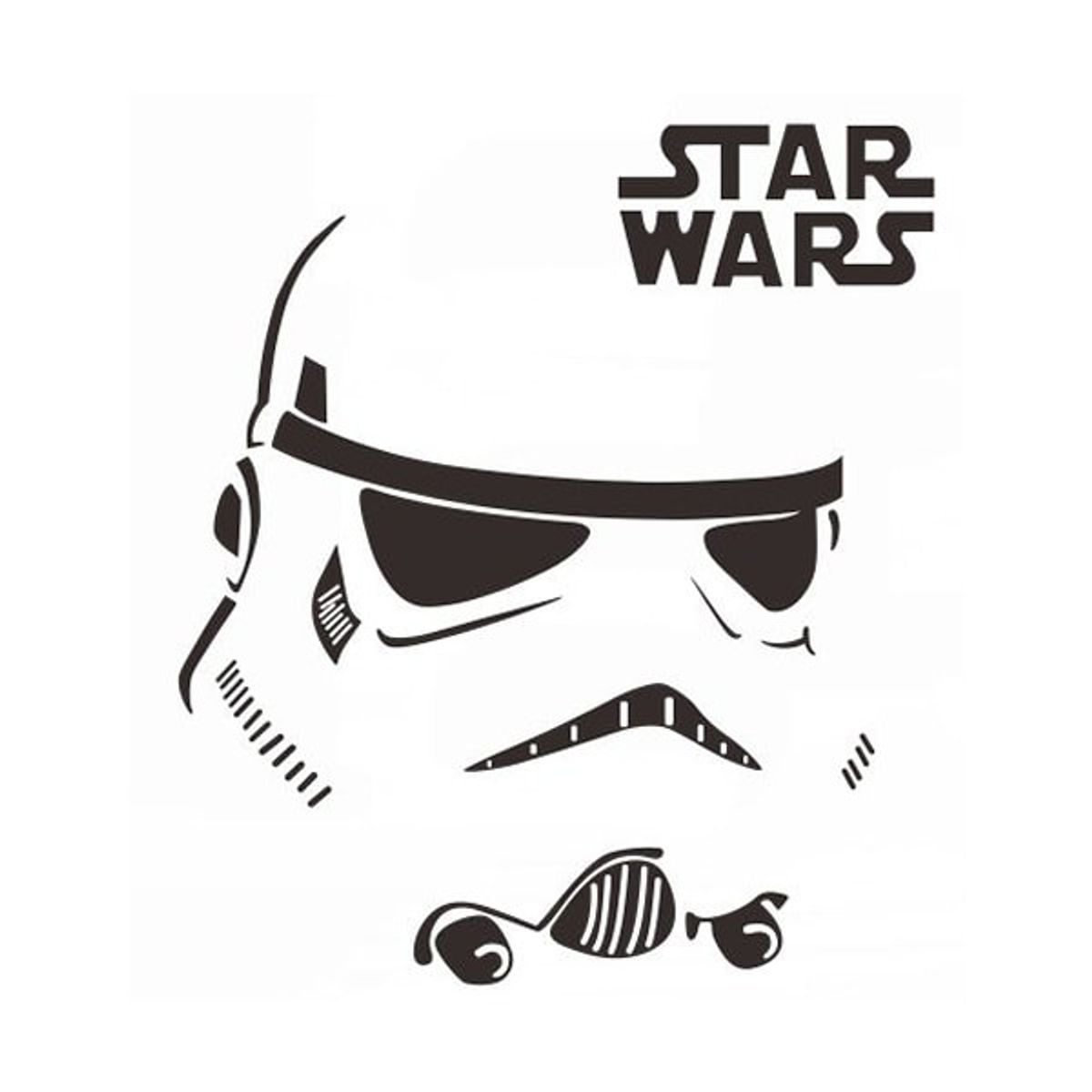 Star Wars wallsticker. Stormtrooper maske. 41x32cm