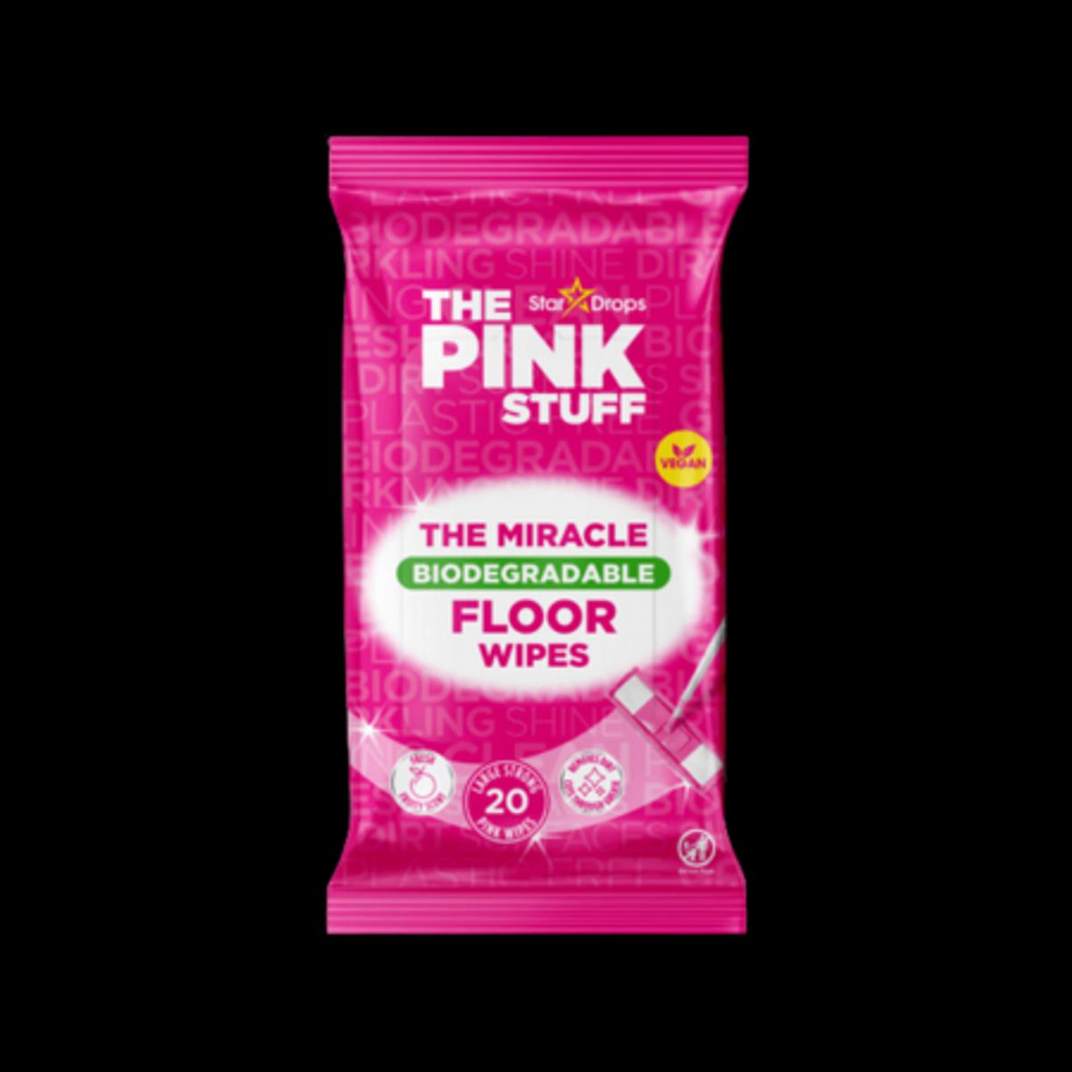 Stardrops The Pink Stuff The Miracle Biodegradable Floor Wipes - 20 stk