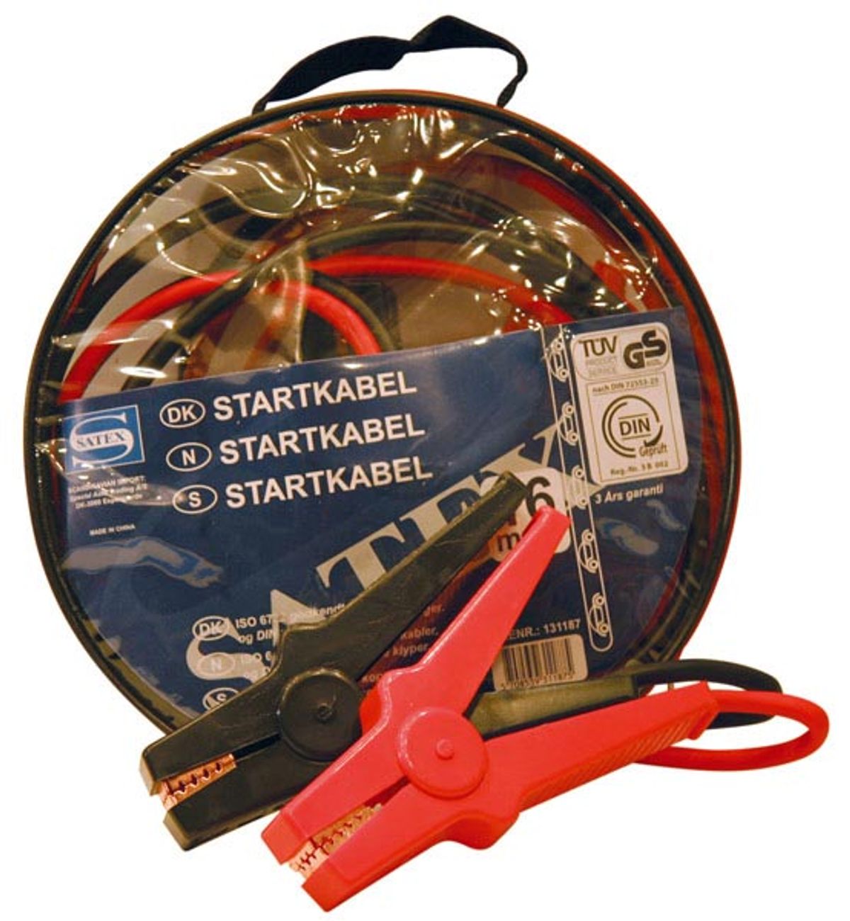 Startkabler, 16mm., 3 m., isolerede tænger Tüv/Din CU