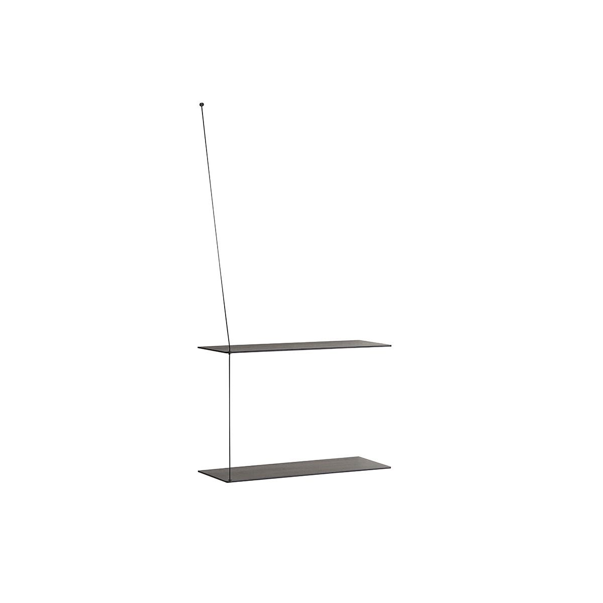 Stedge Shelf, 60 cm fra Woud (Sortlakeret, 2 hylder)