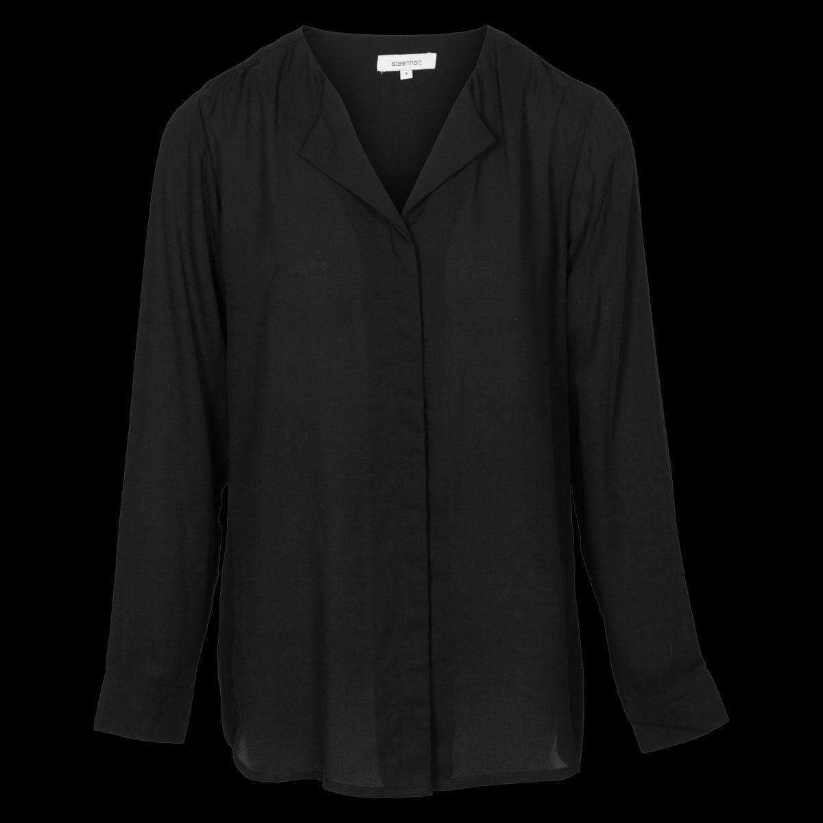 Steenholt Clara Dame Bluse - Jet Black - 2XL