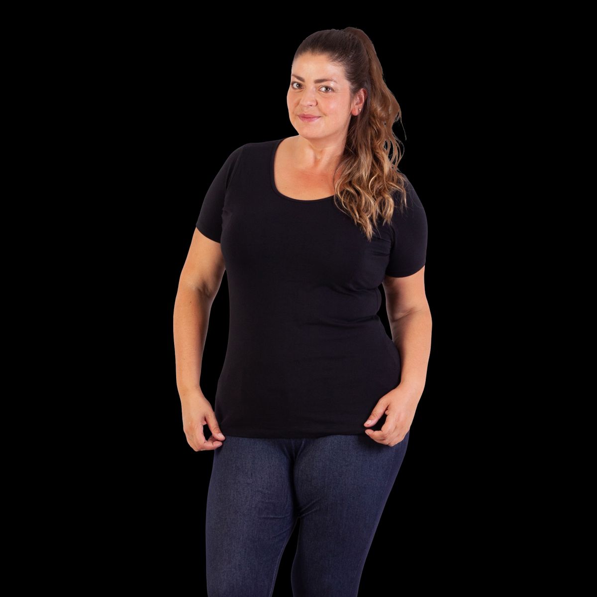 Steenholt Harmony Dame T-shirt - Black - 44