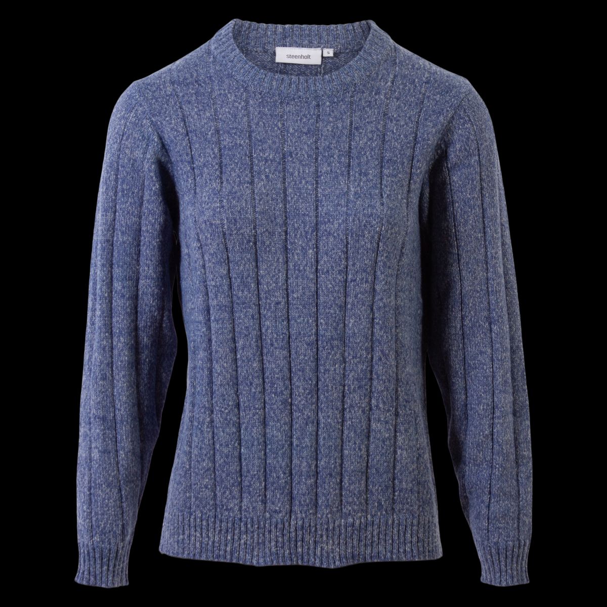 Steenholt Kazi Dame Striktrøje - Medium Blue - 44