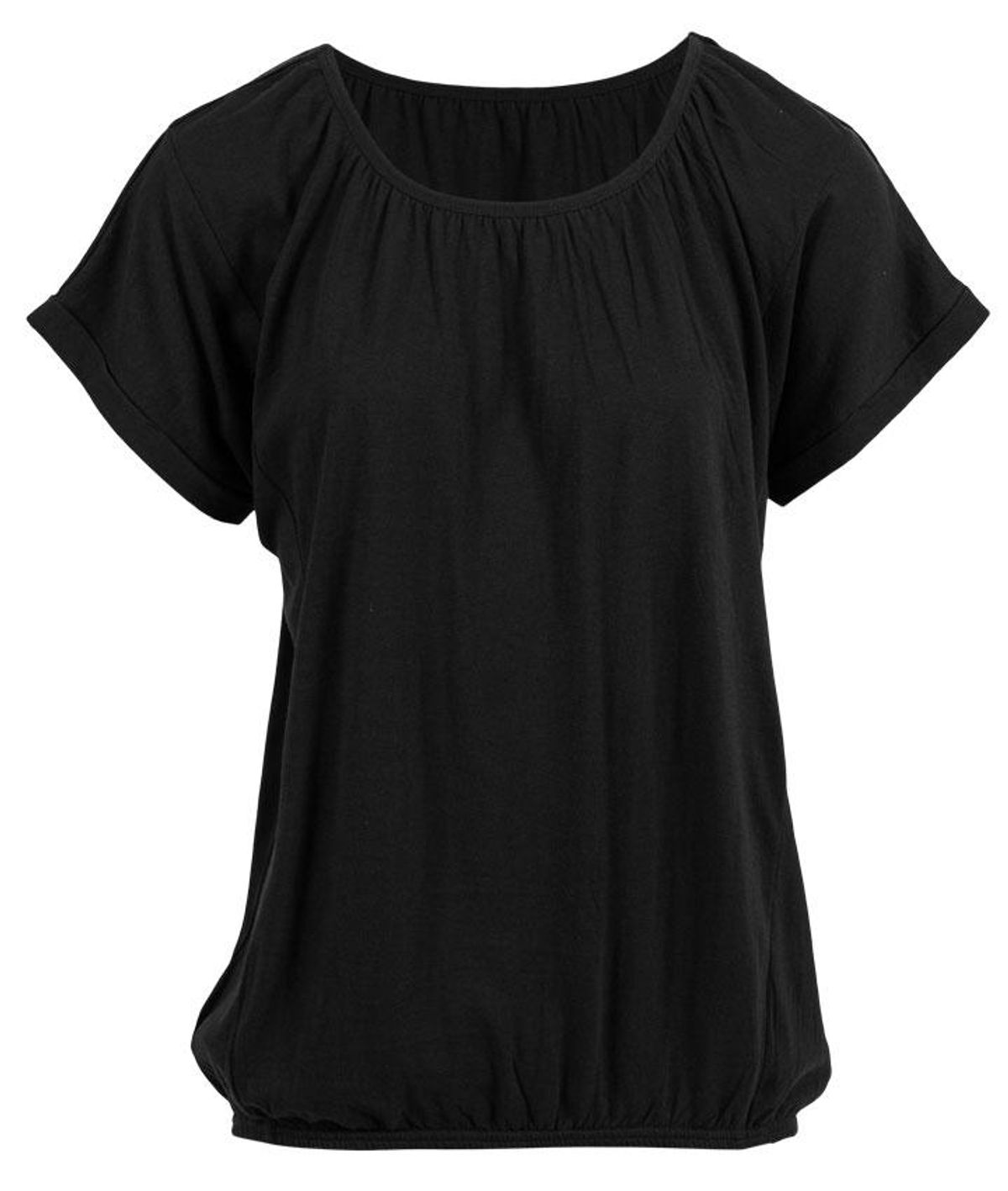 Steenholt Nima Dame Kortærmet bluse - Jet Black - 2XL