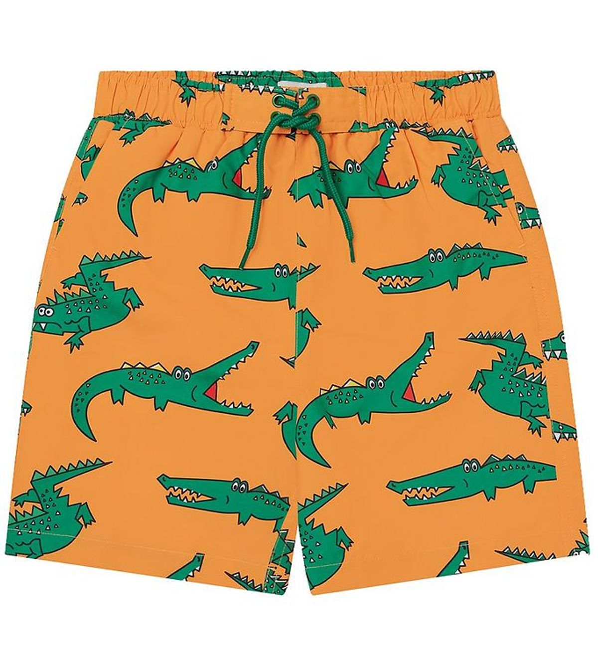 Stella McCartney Kids Badeshorts - Orange/Grøn m. Krokodiller