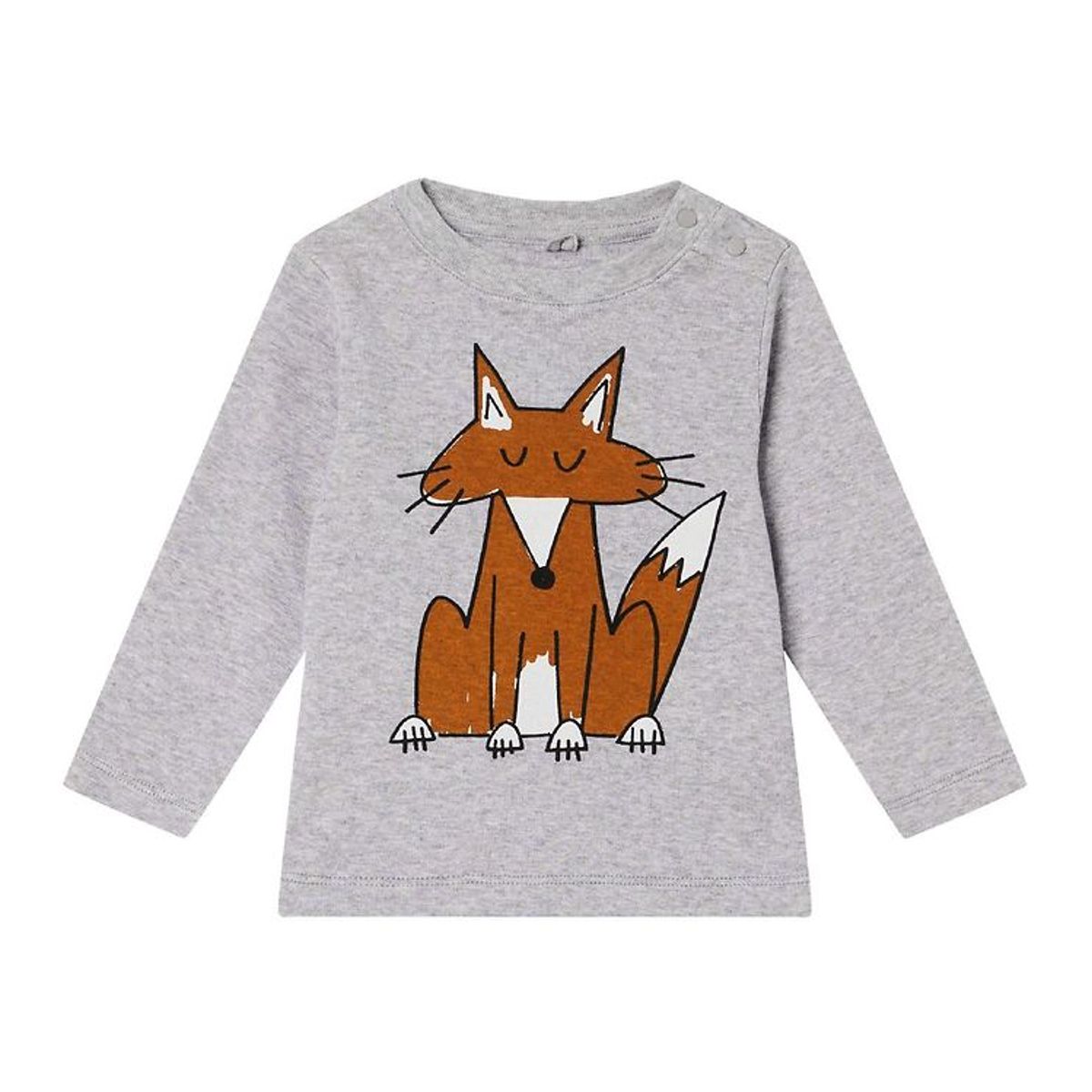 Stella McCartney Kids Bluse - Gråmeleret m. Ræv