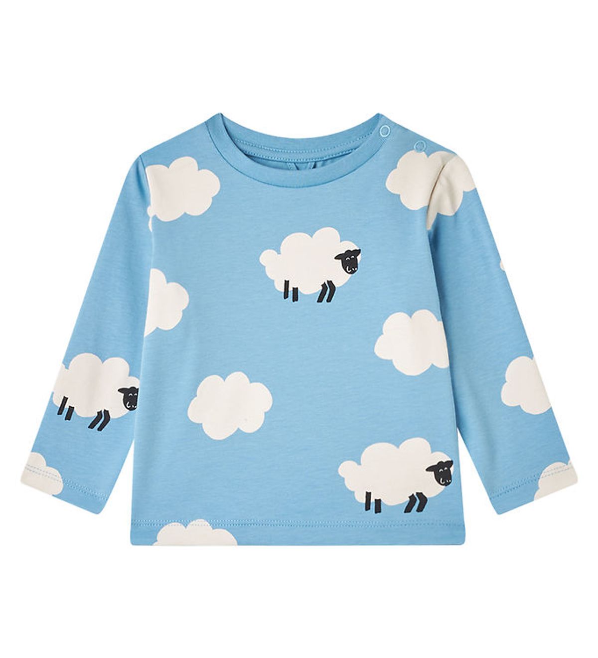 Stella McCartney Kids Bluse - Lyseblå/Hvid m. Skyer/Får