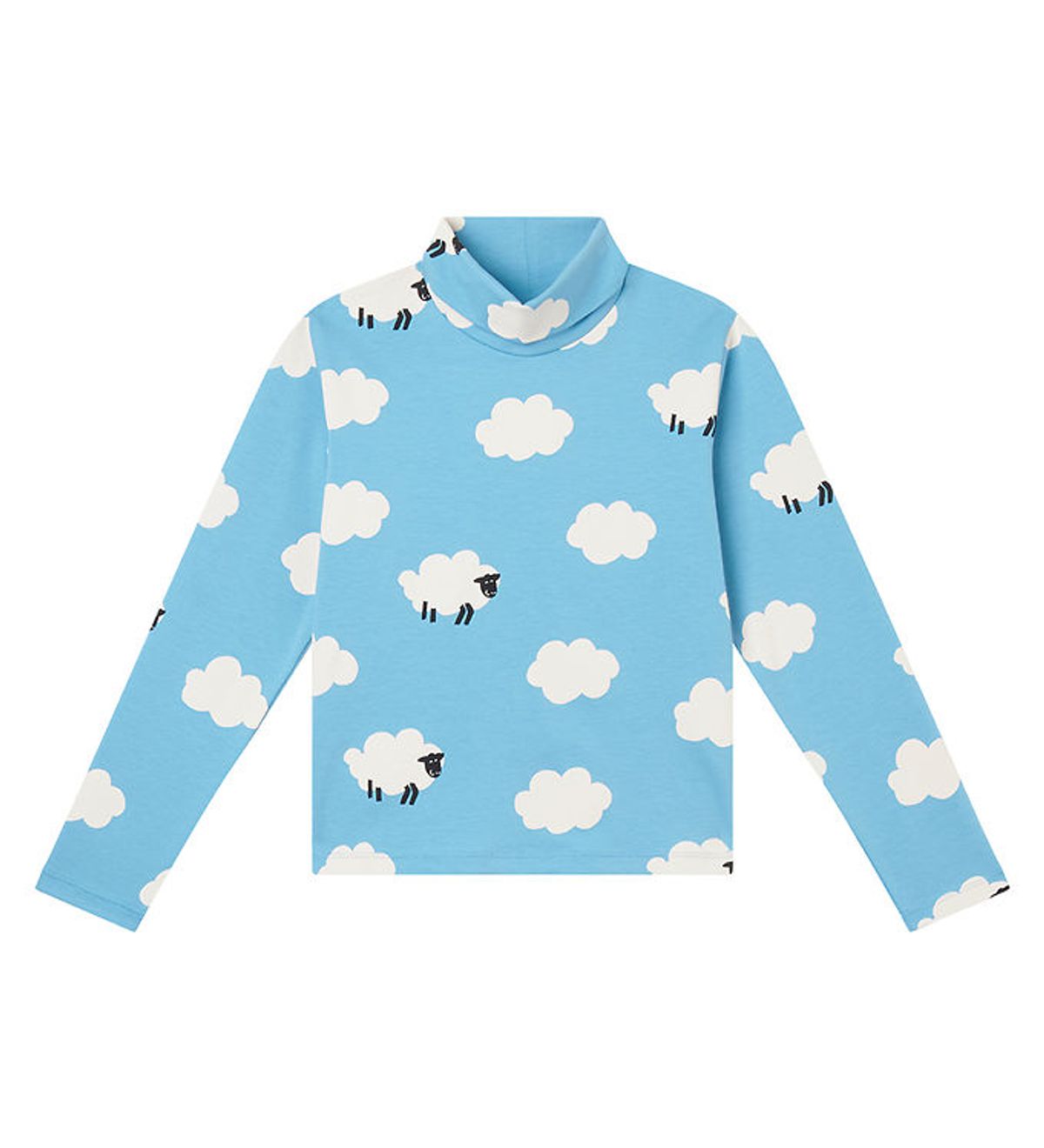 Stella McCartney Kids Bluse m. Rullekrave - Lyseblå/Hvid m. SKye