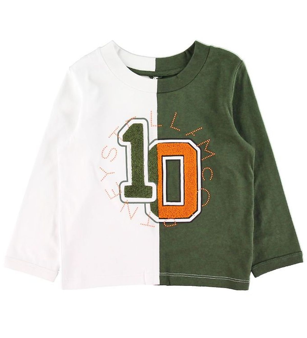 Stella McCartney Kids Bluse - Varsity - Hvid/Armygrøn