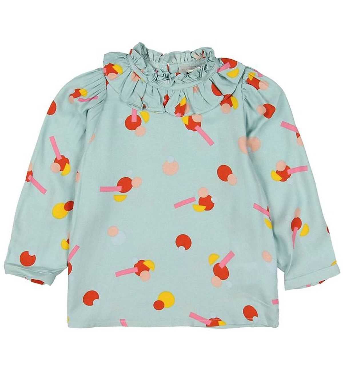 Stella McCartney Kids Bluse - Viskose - Mint m. Mønster