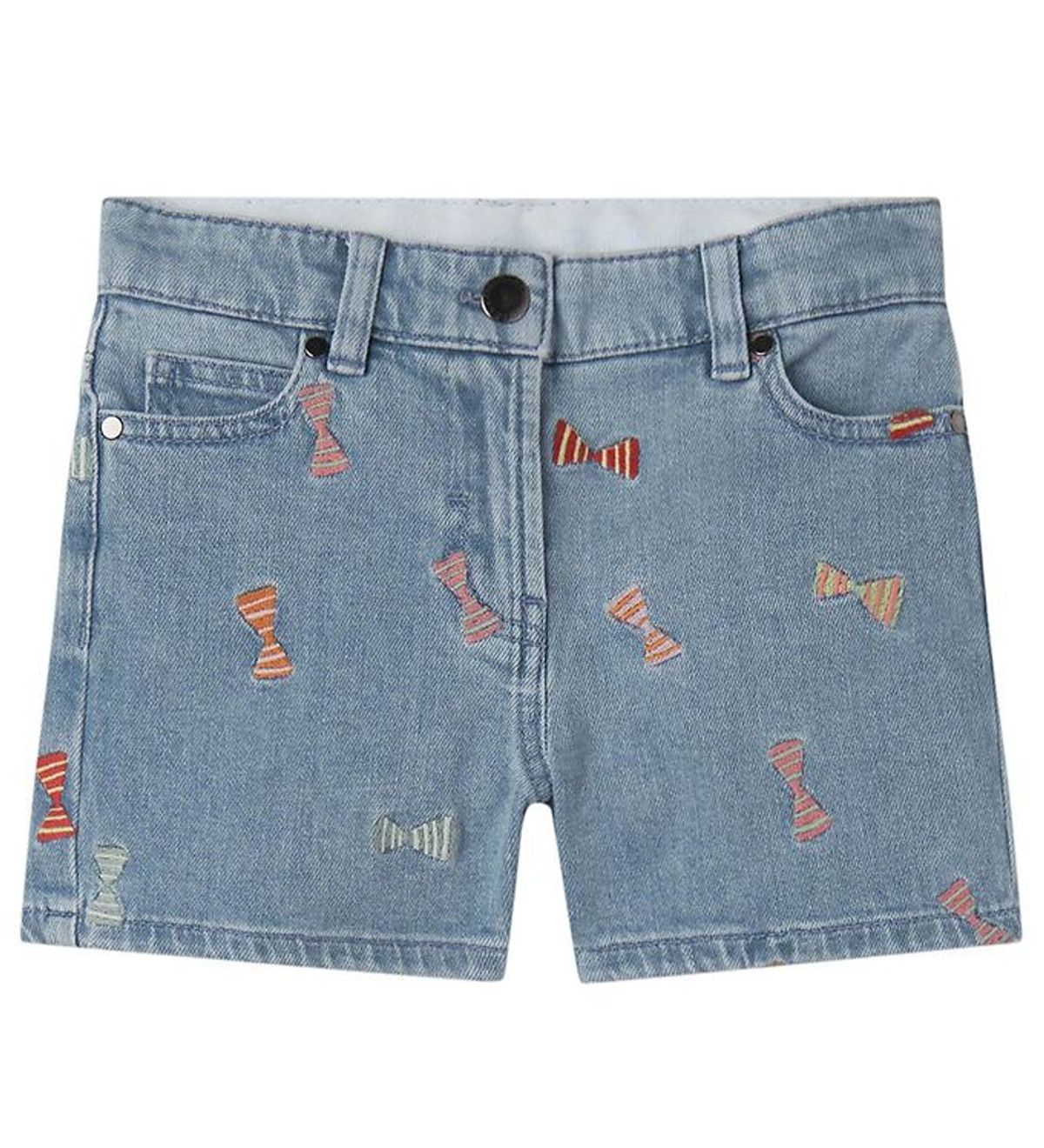 Stella McCartney Kids Denimshorts - Celeste m. Sløjfer