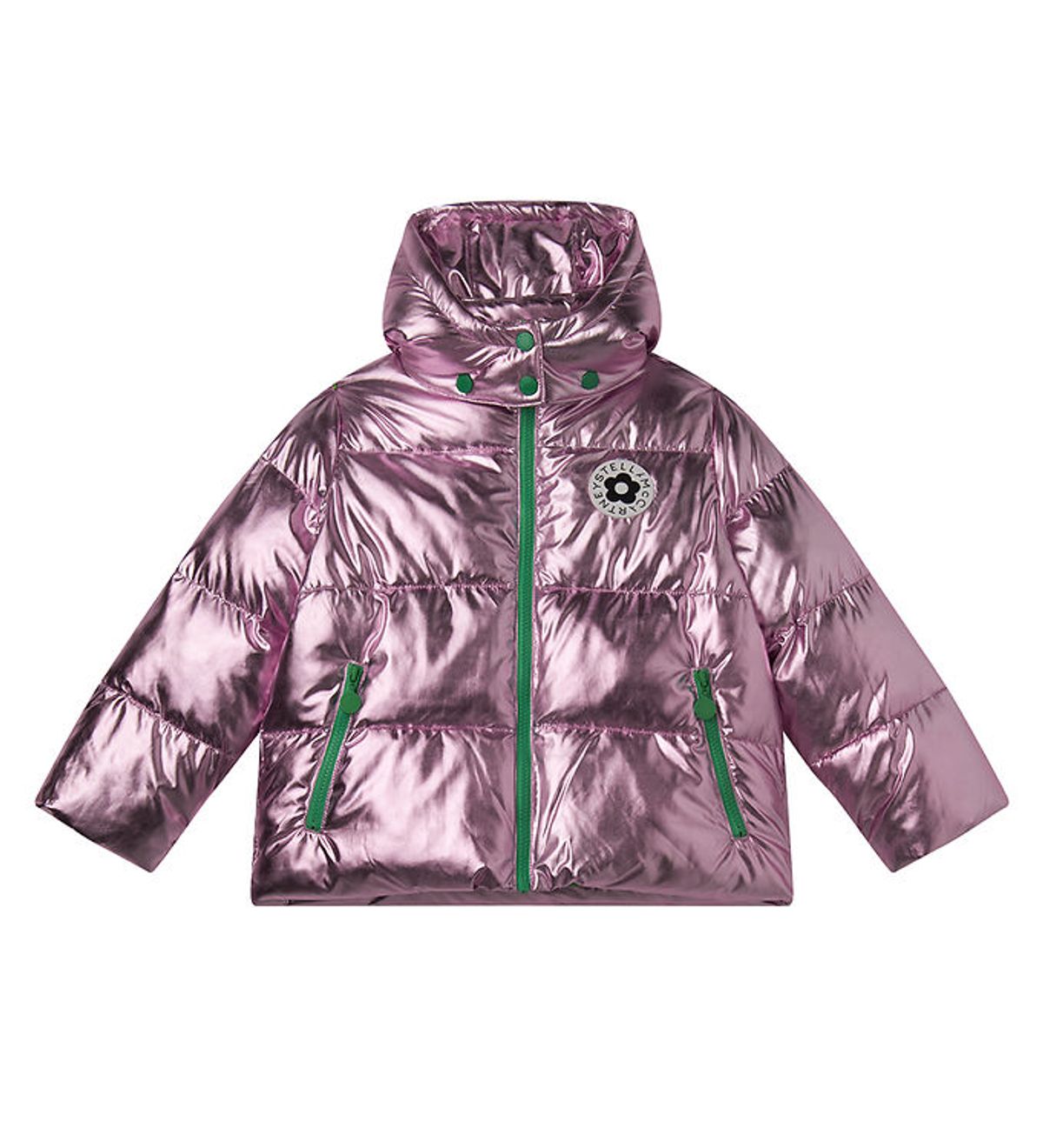 Stella McCartney Kids Dynejakke - Lilac/Grøn