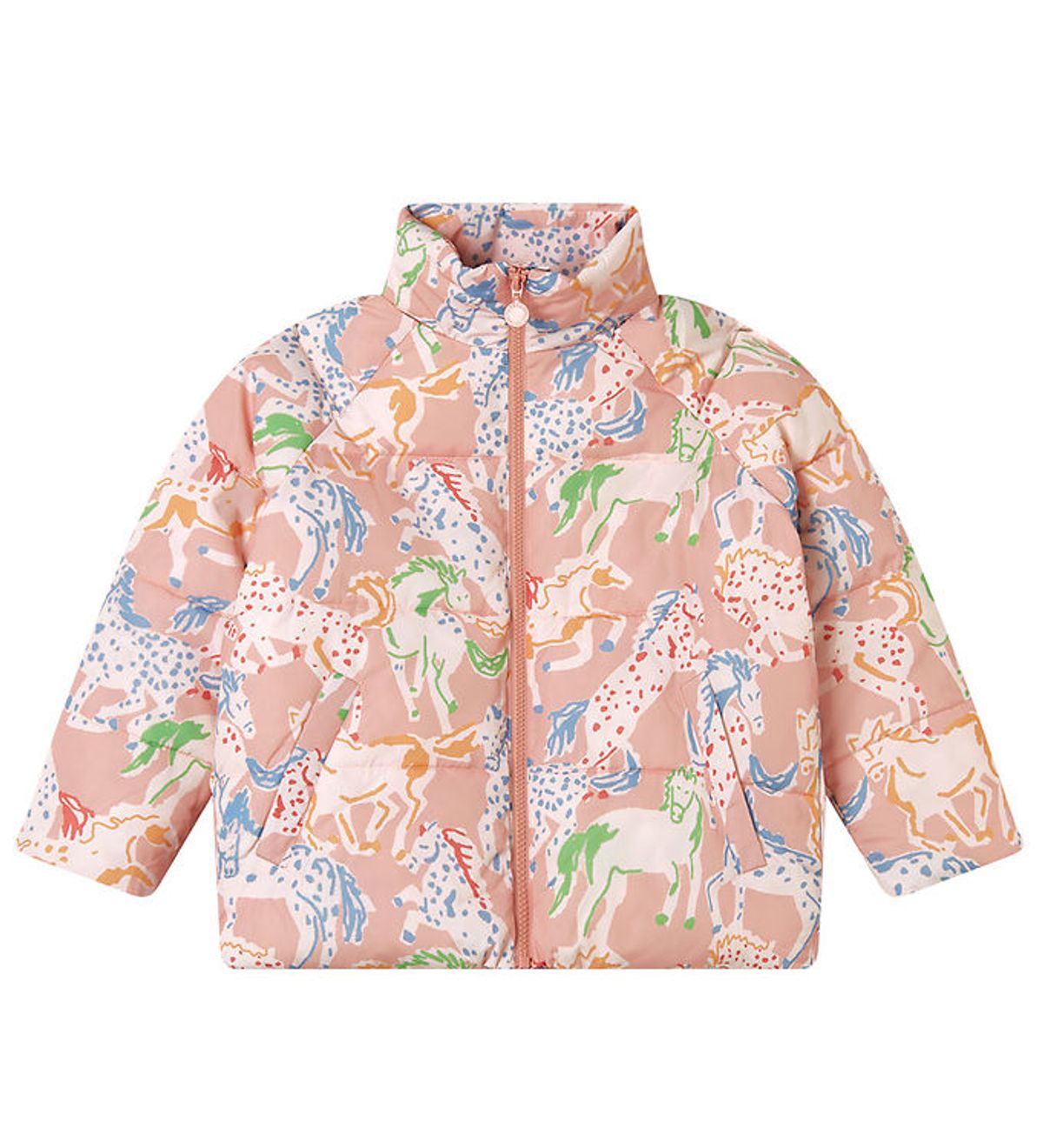 Stella McCartney Kids Dynejakke - Rosa m. Heste