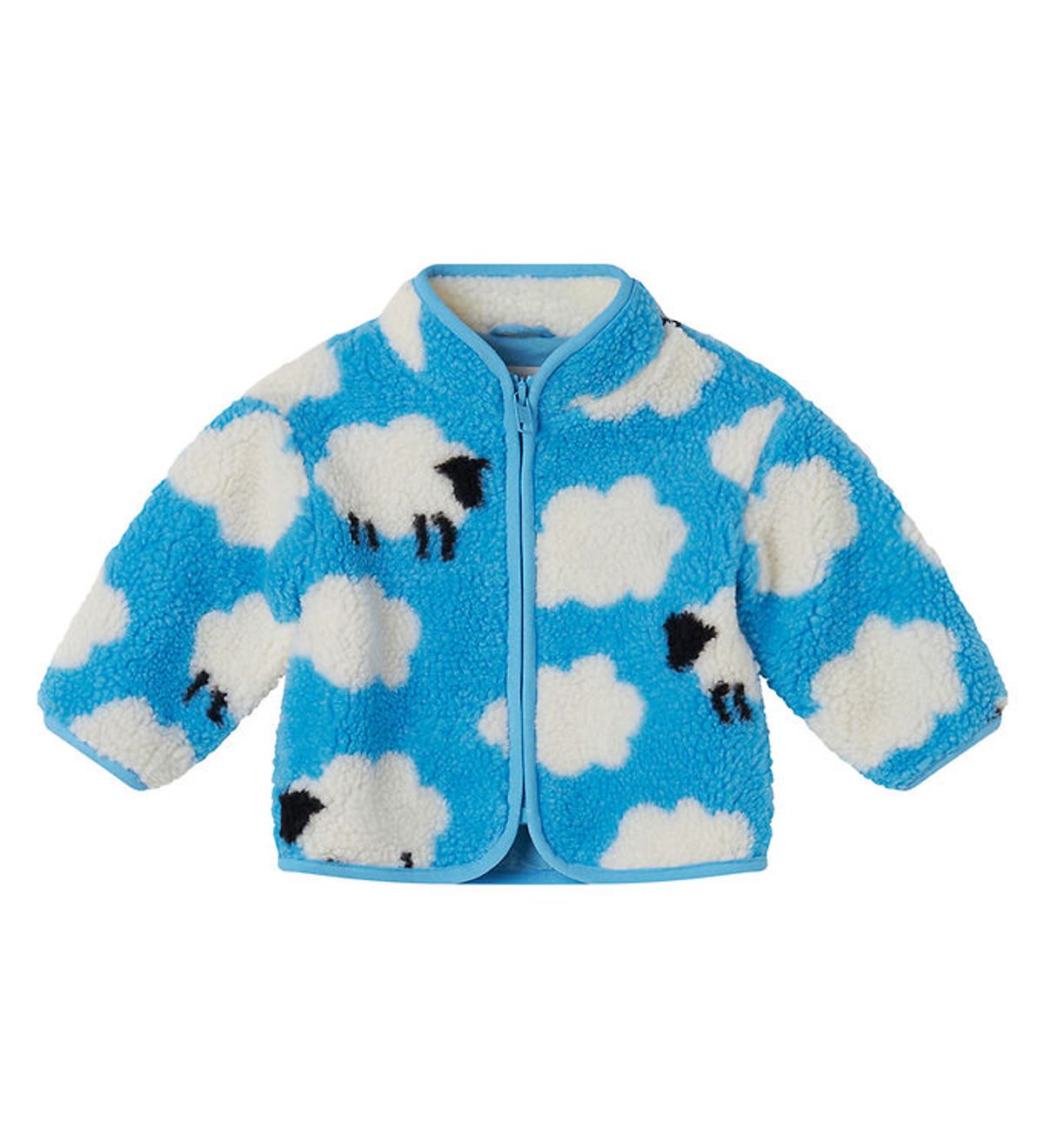 Stella McCartney Kids Fleecejakke - Lyseblå m. Skyer/Får