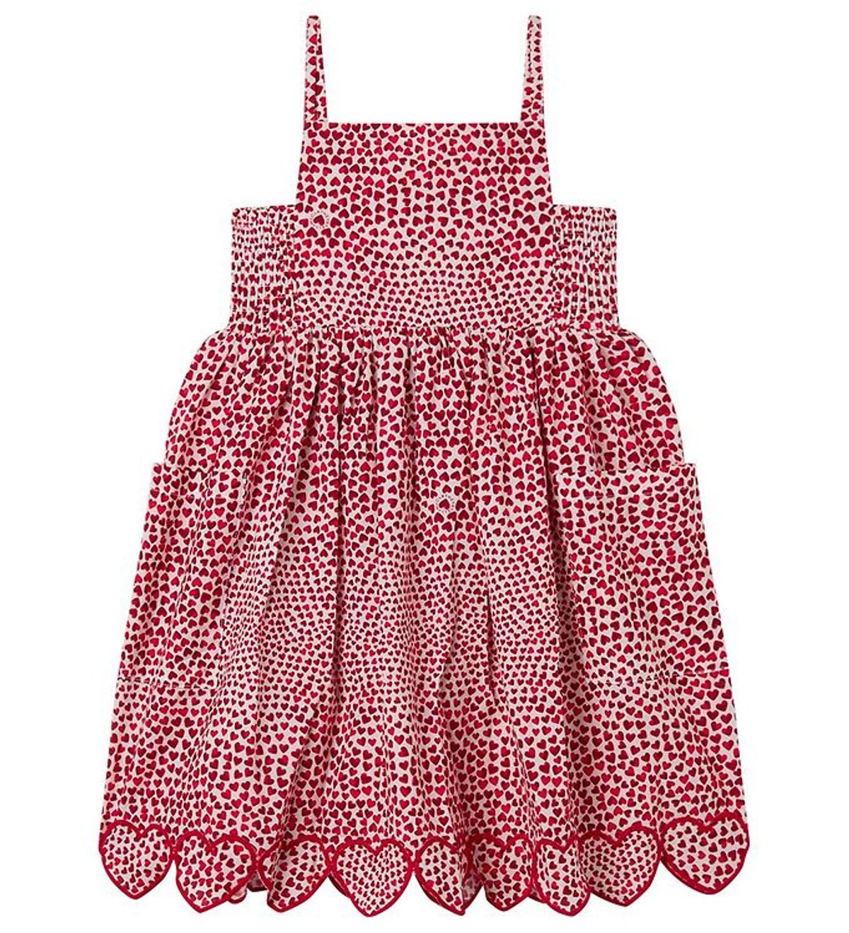 Stella McCartney Kids Kjole - Hvid/Rød m. Hjerter