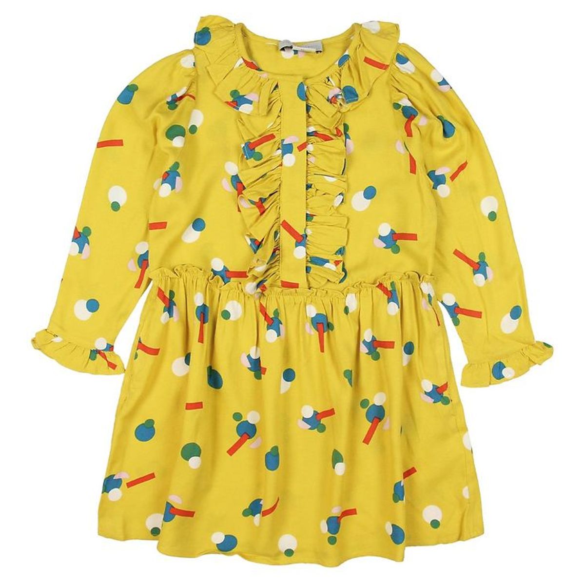 Stella McCartney Kids Kjole - Viskose - Gul m. Mønster