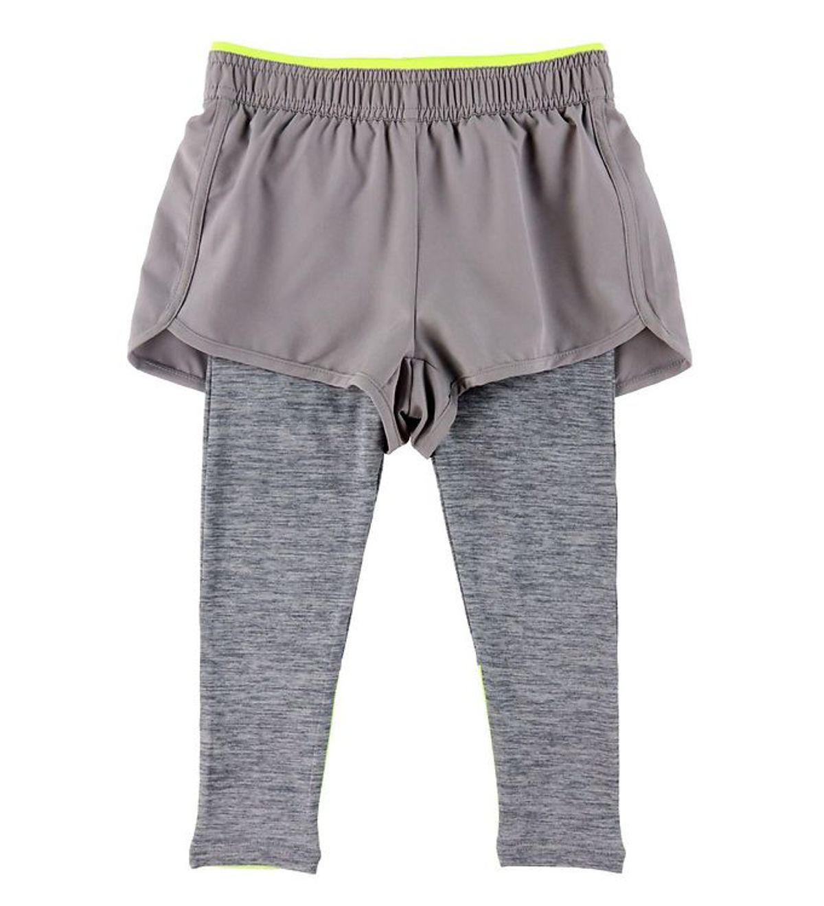 Stella McCartney Kids Leggings - Gråmeleret m. Neongul