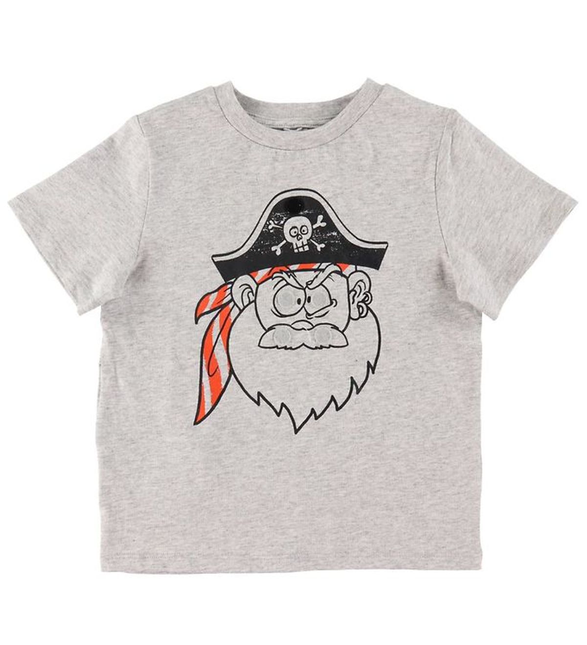 Stella McCartney Kids T-shirt - Gråmeleret m. Pirat/Patches