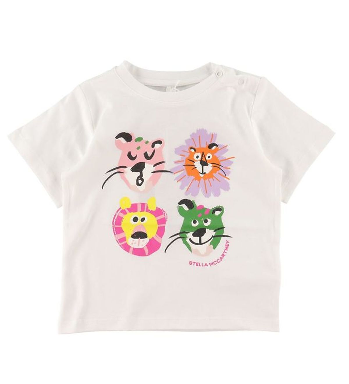 Stella McCartney Kids T-shirt - Hvid m. Løver