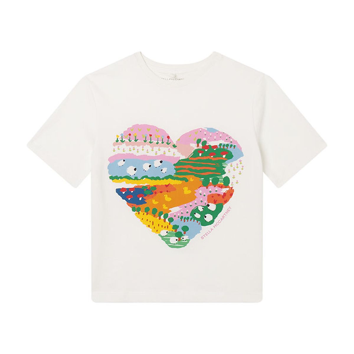 Stella McCartney Kids T-shirt - Ivory m. Hjerte