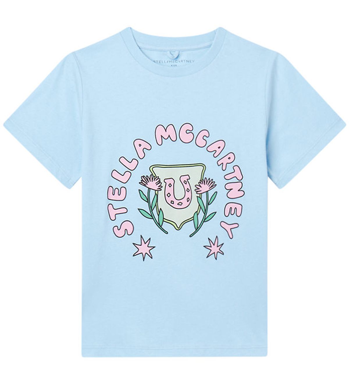 Stella McCartney Kids T-shirt - Lyesblå m. Rosa