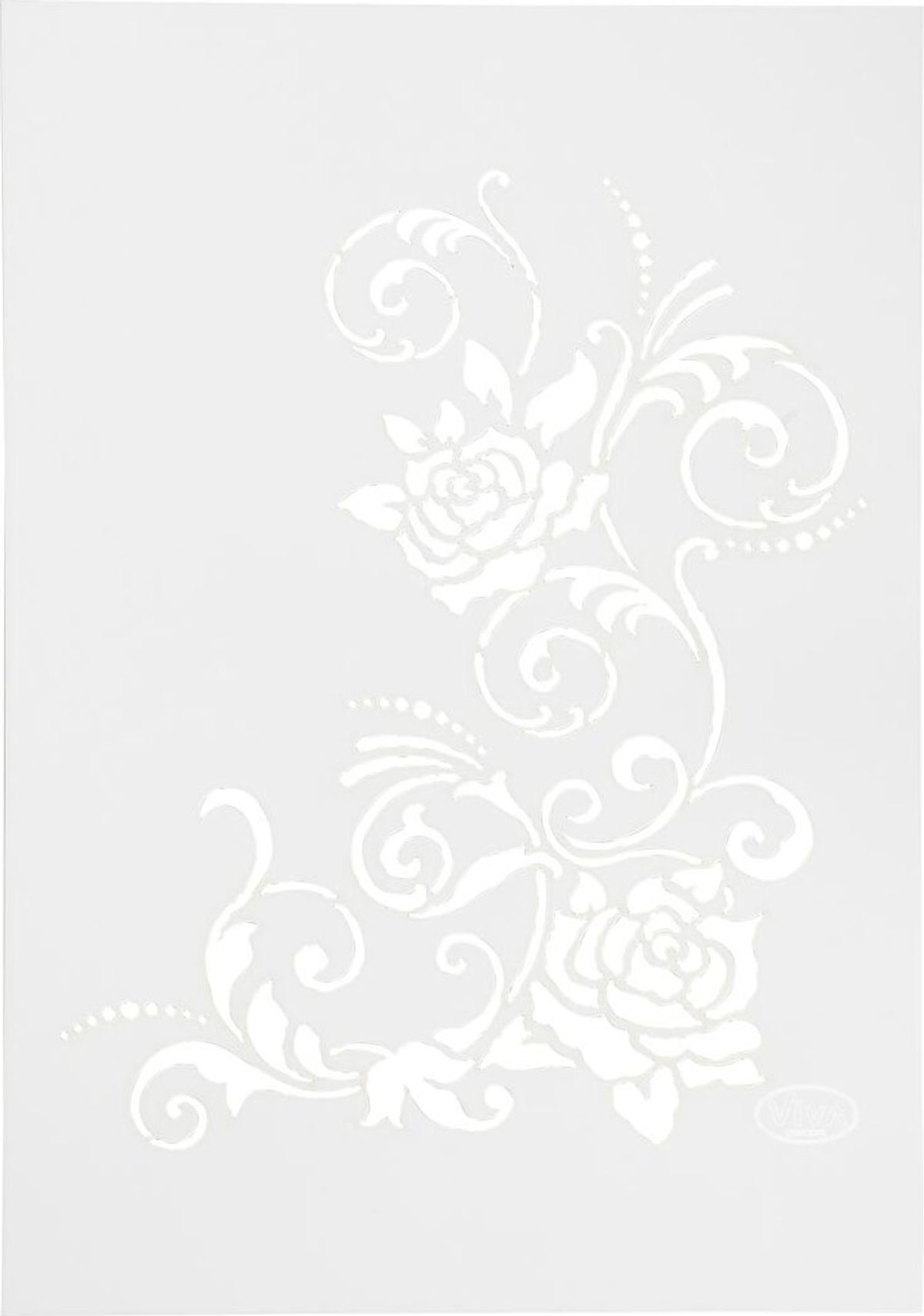 Stencil - Filigran Blomster - A4 - 210x297 Mm - 1 Stk.