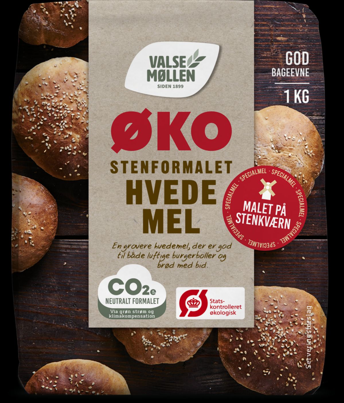 Stenformalet Hvedemel økologisk 1 kg - Valsemøllen^