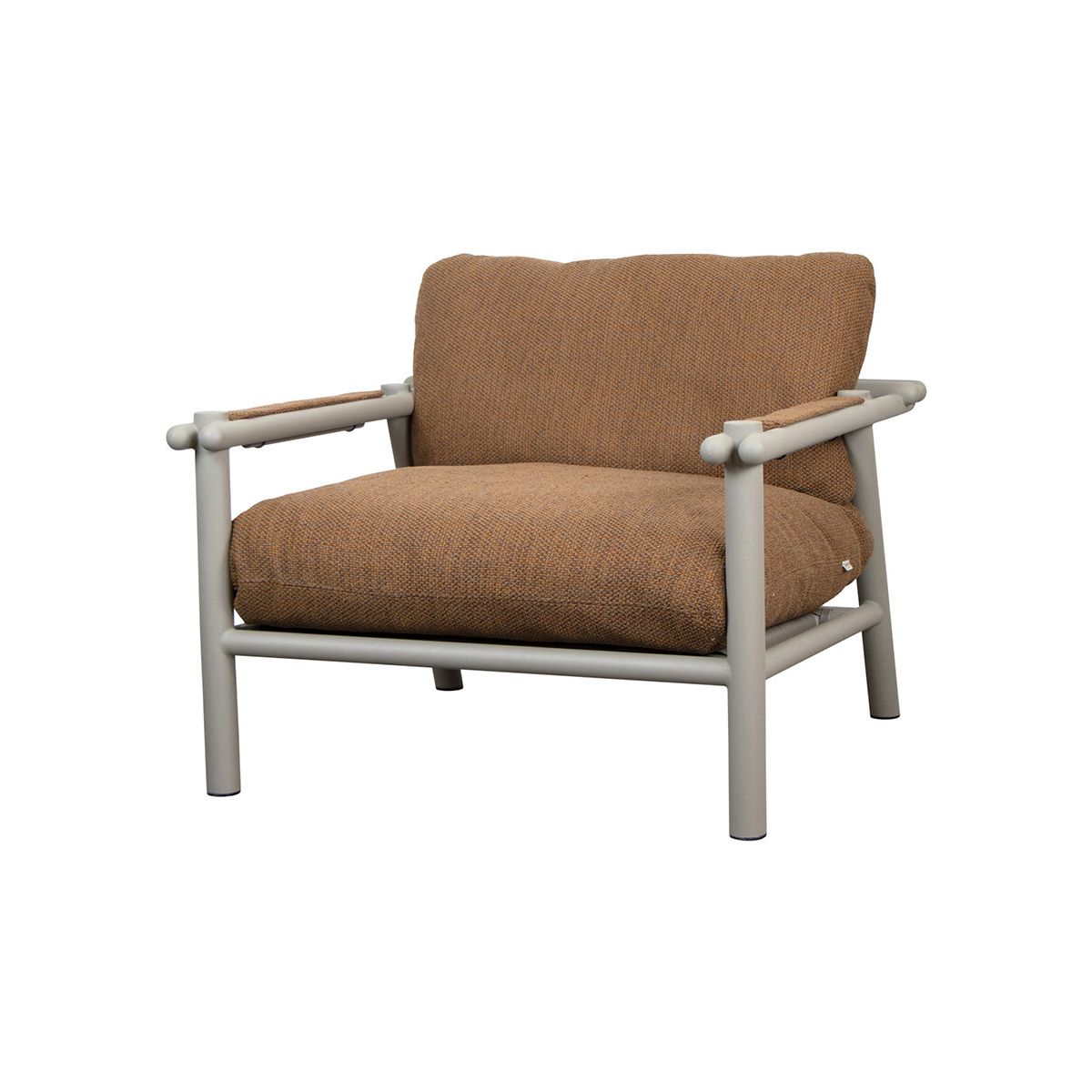 Sticks Lounge Chair, taupe aluminium fra Cane-line (Umber Brown, Cane-line Rise)