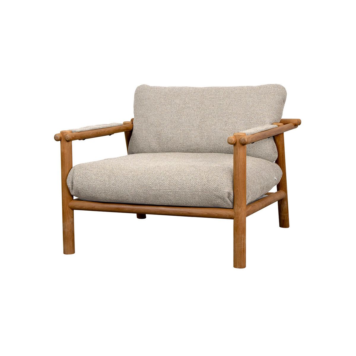 Sticks Lounge Chair, teak fra Cane-line (Desert Sand, Cane-line Rise)