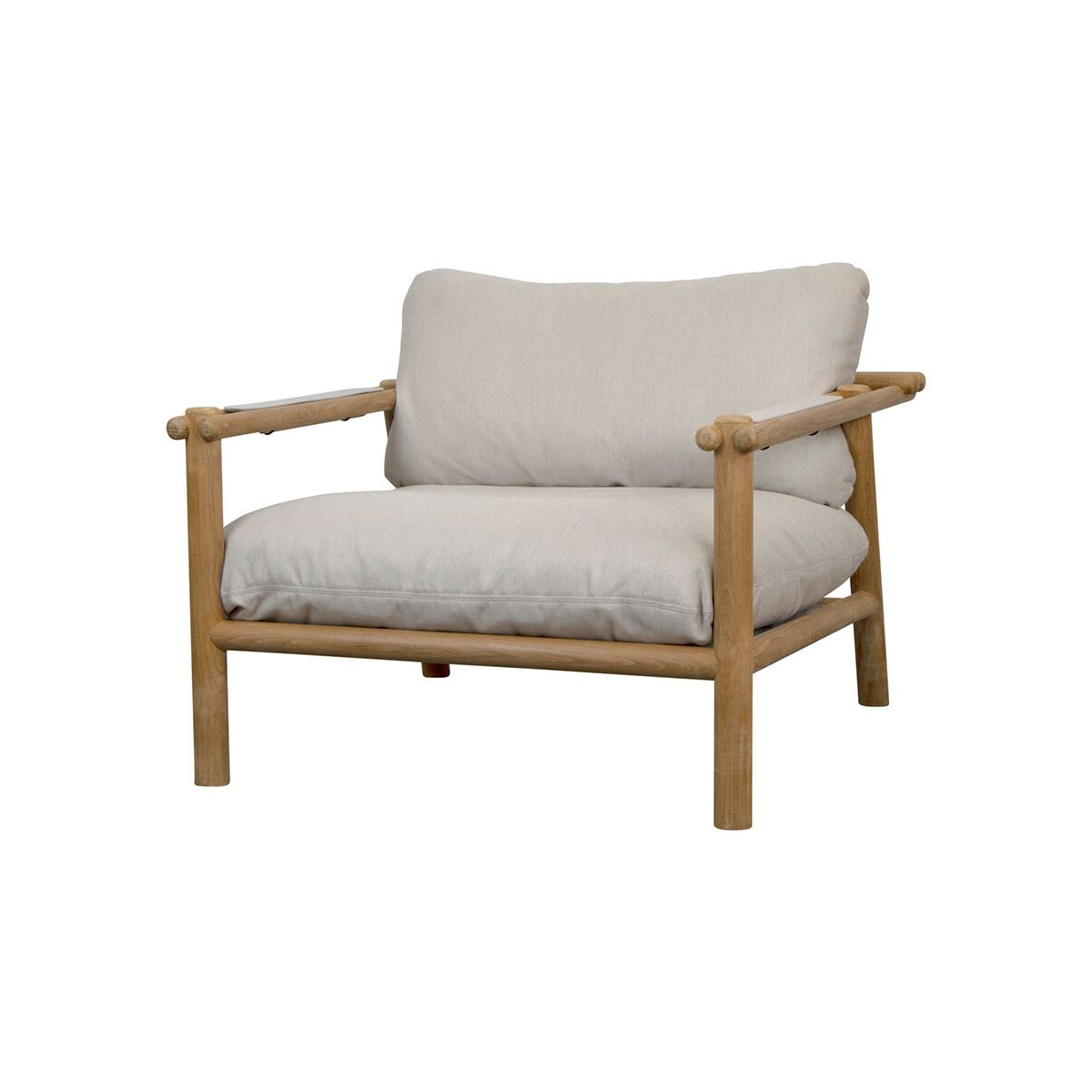 Sticks Lounge Chair, teak fra Cane-line (Sand, Cane-line Natté)