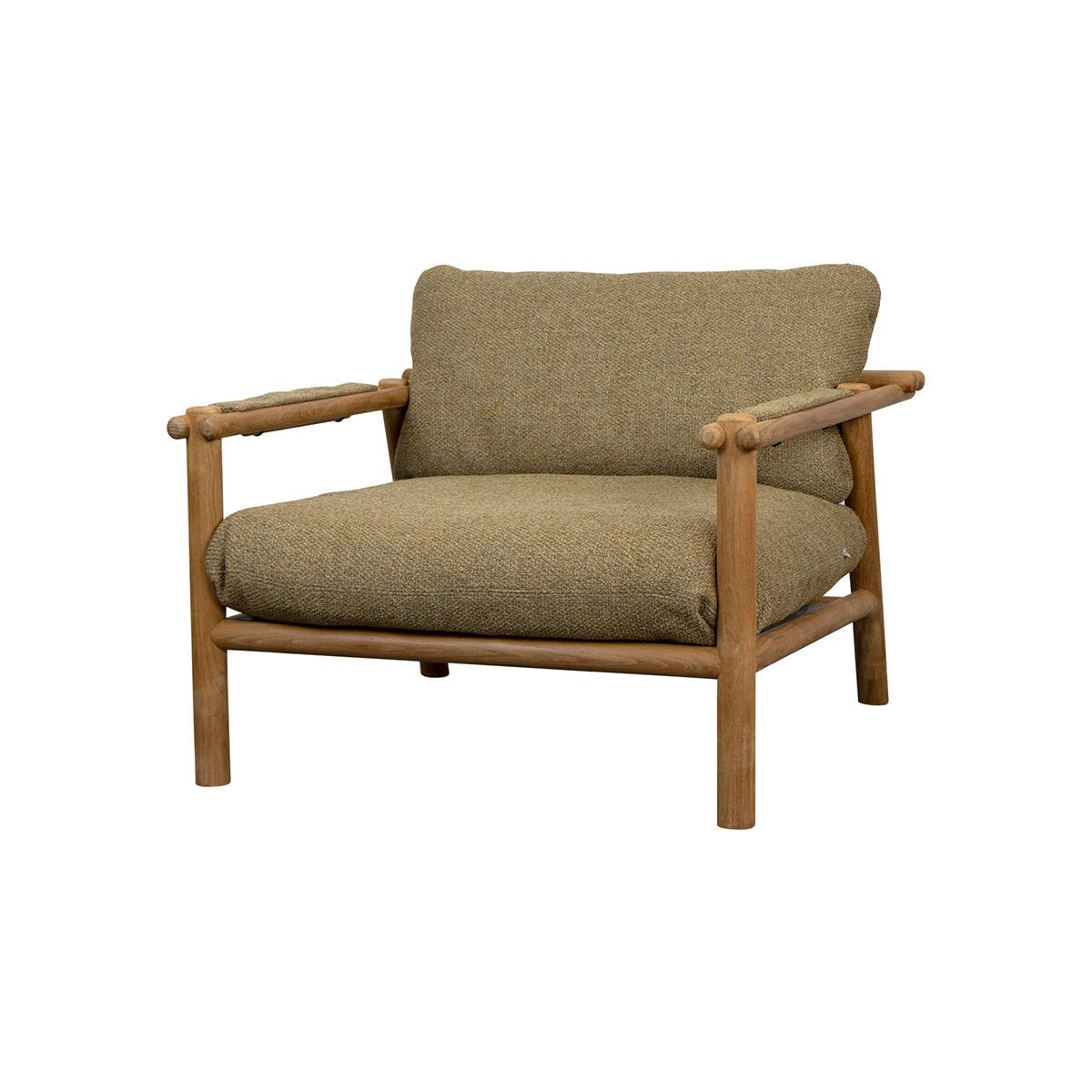 Sticks Lounge Chair, teak fra Cane-line (Turmeric Yellow, Cane-line Rise)