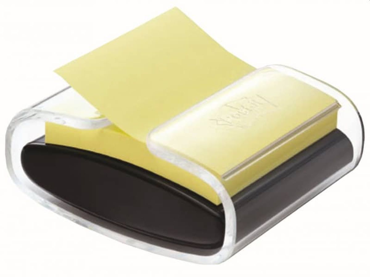 Sticky notes holder, POST-IT Pro (PRO-B-1SSCY-R330), sort, inkluderer 1 Super Sticky Z-Notes,.