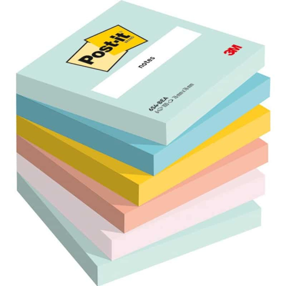 Sticky notes Post-it®, BEACHSIDE, 76x76mm, 6x100 ark.