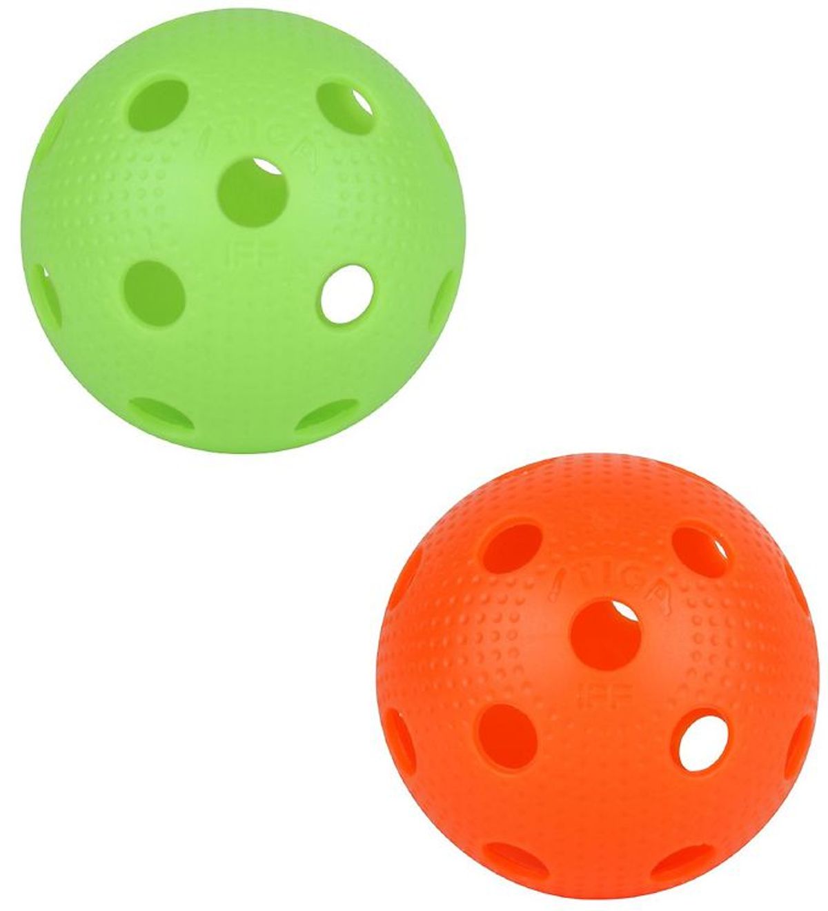 Stiga Bolde - Floorball - 2-pak - Orange/Limegrøn