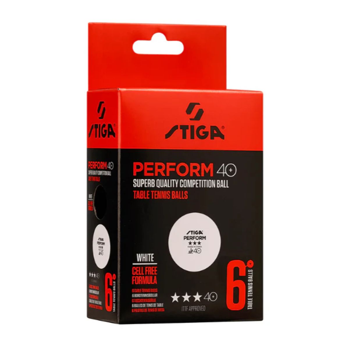 Stiga - Perform 3-star Bordtennisbolde - 6 Pack