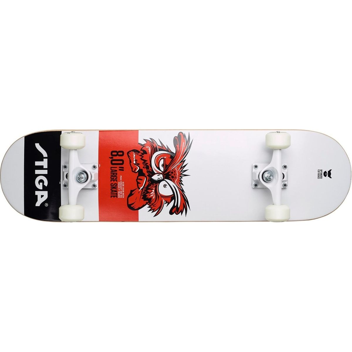 Stiga - Skateboard - Owl 8.0 - Hvid