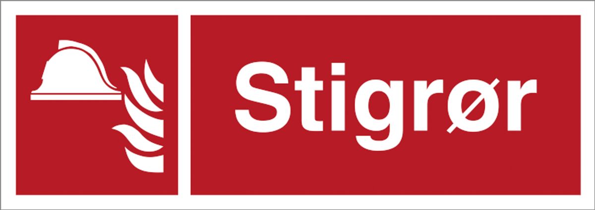 Stigrør - Brandskilt - ISO7010